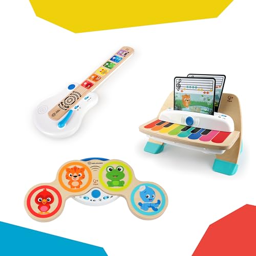 HAPE Baby Einstein Magic Touch puidust mängukitarr heliefektide ja valgusega, 12+ kuud