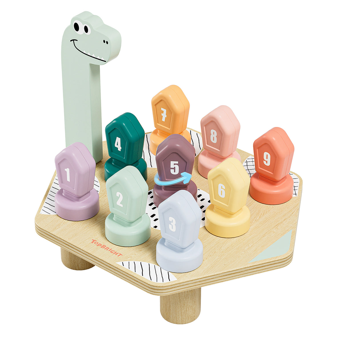Topbright Happy Dino Twist puidust dinosaurus