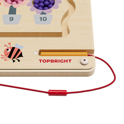Topbright Busy Bee magnetlabürint mesilase ja lilledega, värvide ja numbrite õppemäng (3+)