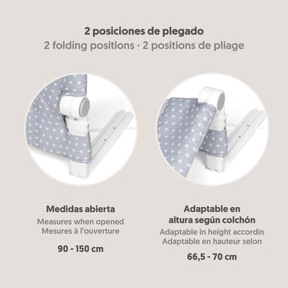Interbaby kokkupandav voodipiire 90x70 cm, tähekujuline disain, 18 kuud – 5 aastat