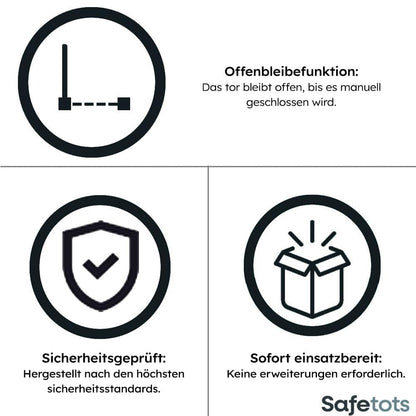 Safetots metallist turvavärav Extra High, valge, 68,5–75 cm, 104 cm
