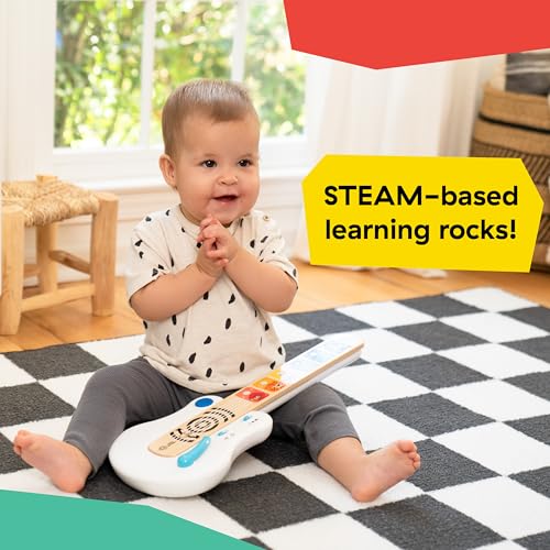 HAPE Baby Einstein Magic Touch puidust mängukitarr heliefektide ja valgusega, 12+ kuud