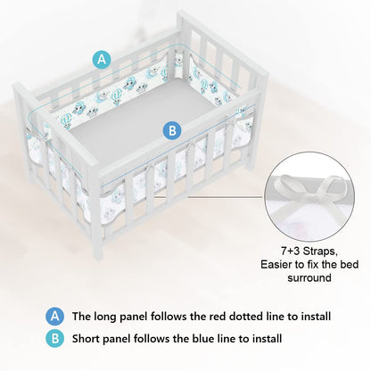 Vicloon hingav võrevoodipehmendus, 2-osaline komplekt