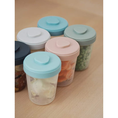 Béaba toidupakendite komplekt 12-osaline, 2 silikoonlusikat, Eucalyptus, 90 ml + 150 ml + 250 ml