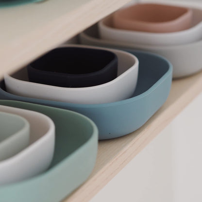 BÉABA virnastatavad silikoonkausid, 3 tk, Velvet Grey / Cotton / Dusty Rose