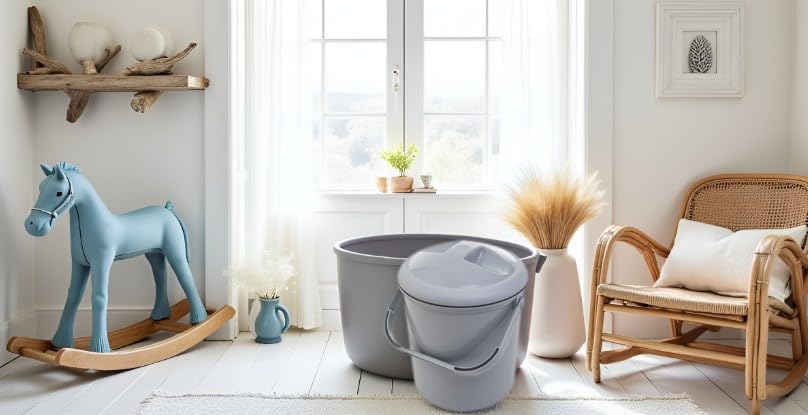 Rotho Babydesign Bella Bambina mähkmeämber, 10 l, Stone Grey