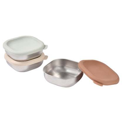 Béaba roostevabast terasest beebipudru anumate komplekt Natural Set, 3 tk, 250 ml