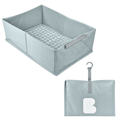 Béaba Caméléo foldable baby bath, ultra-compact, blue