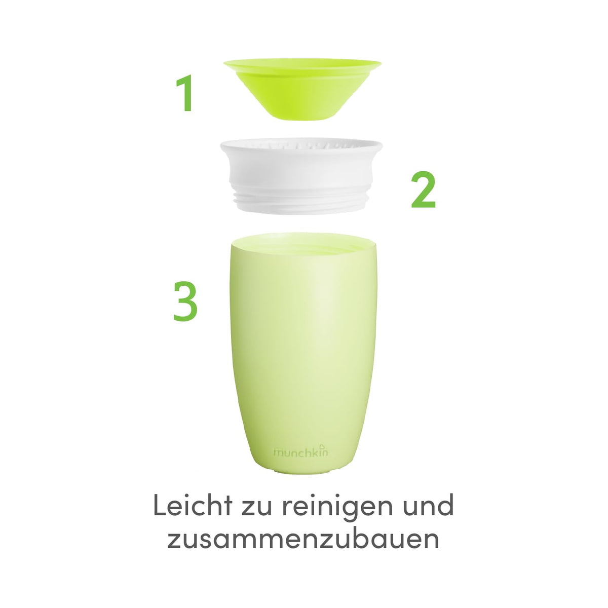 Munchkin Miracle 360° õppimistops, 2 tk, 296 ml, sinine/roheline, alates 12 kuust