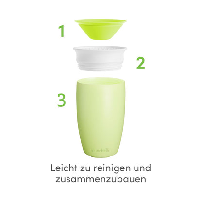 Munchkin Miracle 360° õppimistops, 2 tk, 296 ml, sinine/roheline, alates 12 kuust