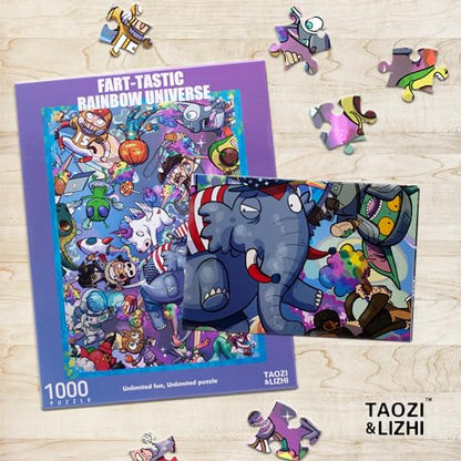 TAOZI&LIZHI funny 1000-piece puzzle "Rainbow Universe", for adults