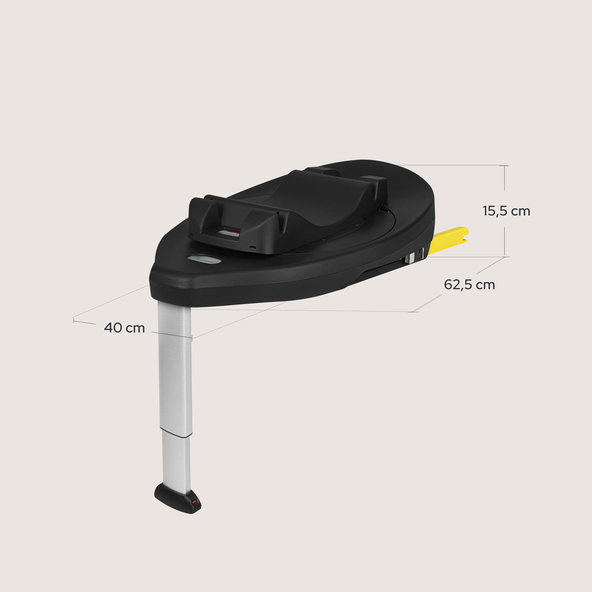 Lionelo Astrid i-Size Base Plus ISOFIX-alus turvahällile, 180° pööratav, must