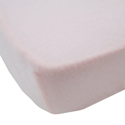Babycalin kummiga voodilina, valge/roosa, 70 x 140 cm, 2 tk