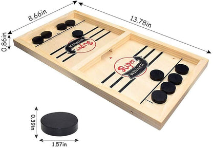 Sunshine Smile wooden air hockey game "Sling Puck"