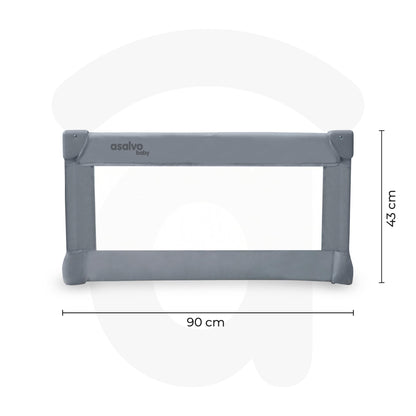 Asalvo kokkupandav ja eemaldatav voodipiire, hall, 90 × 43,5 cm