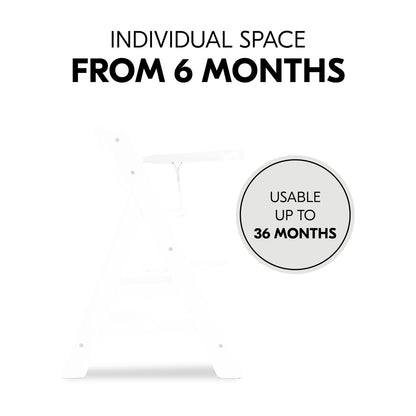hauck Alpha+ puidust söögialus, valge, FSC® pöökpuust