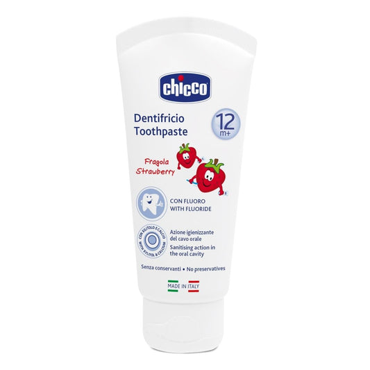 Chicco maasikamaitseline hambapasta lastele, 50 ml, alates 12. kuust