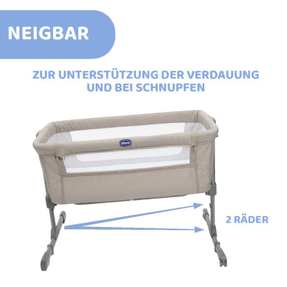 Chicco Next2Me Essential vooditasku, 6 kõrgusastet, beež (Dove), 0–6 kuud