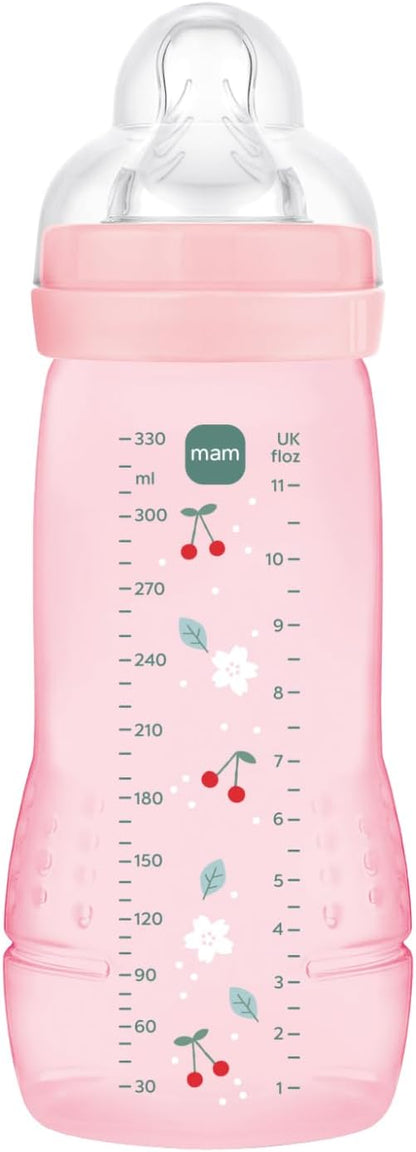 MAM Easy Active lutipudel 330 ml, kiire vooluga, alates 6. elukuust, roosa