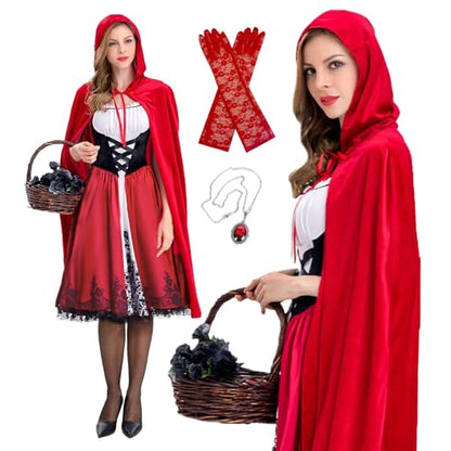 Punamütsikese costume for women, M, red