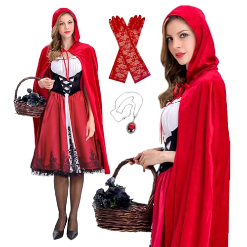 Punamütsikese costume for women, M, red