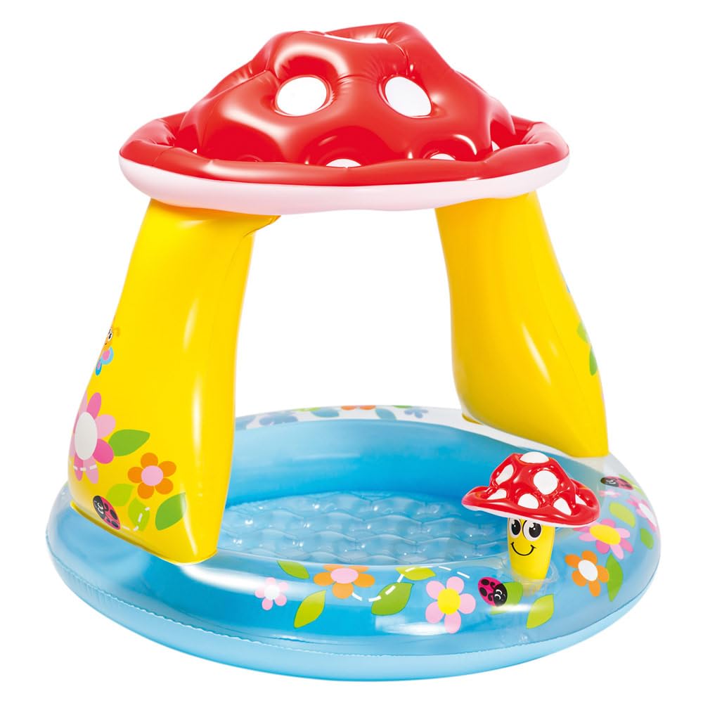 Intex Mushroom täispuhutav lastebassein 1-3 a, 102 x 89 cm, päikesekaitsega, 45 l