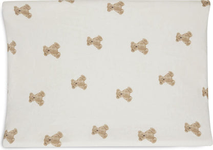 Jollein pehme mähkimisaluse kate “Teddy Bear”, 100% puuvill, valge, 50 × 70 cm