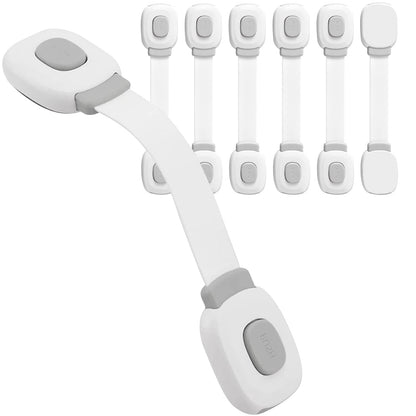 BillyBath baby-safe cabinet locks – adhesive safety locks (5 pcs, gray)