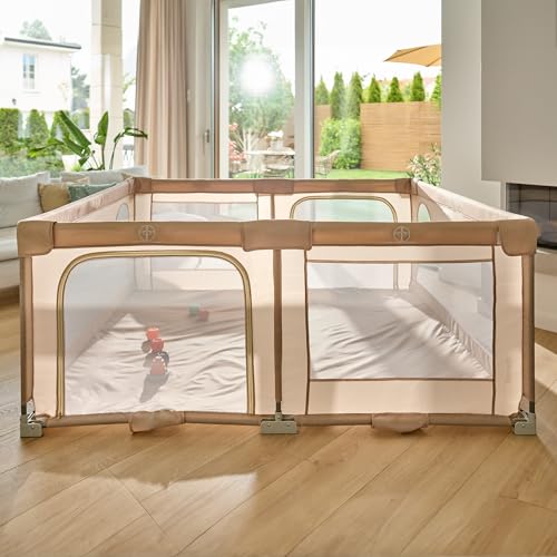Lionelo Florence Easy Fold XL beebiaedik 150 × 180 cm, kokkupandav ja kerge, beež
