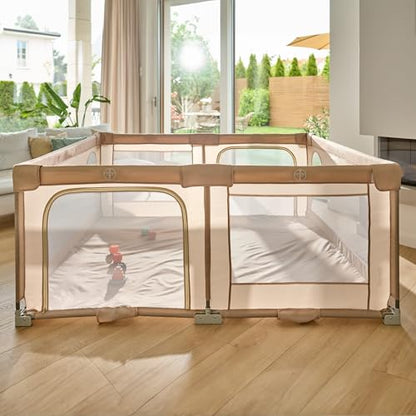 Lionelo Florence Easy Fold XL kokkupandav mänguaedik 150 × 180 cm, hall