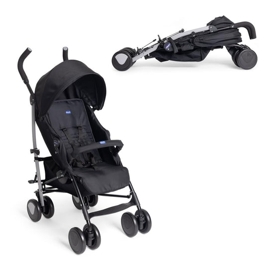 Chicco Echo Lite jalutuskäru, reguleeritava seljatoega, must