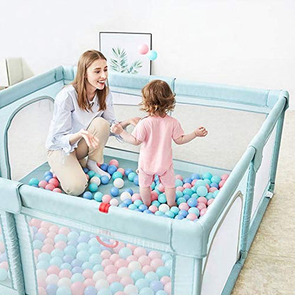 Star Ibaby Oxford XL mänguaedik ülipehme mängumatiga, 125 × 125 cm, hall (Soft Grey)