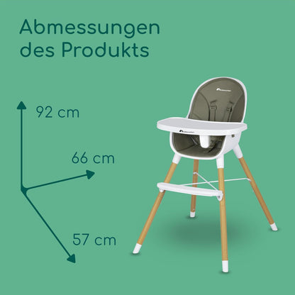 Bebeconfort Avista 2-in-1 söögitool, polstriga ja lauaplaadiga, roheline (Mineral Green), alates 6 kuust, kuni 30 kg