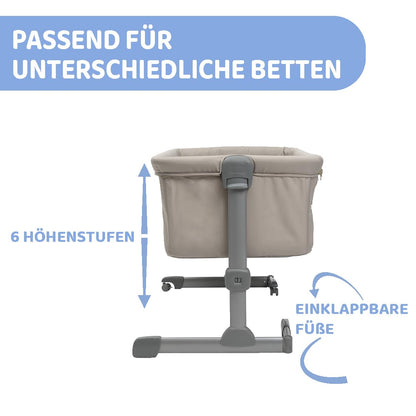 Chicco Next2Me Essential vooditasku, 6 kõrgusastet, beež (Dove), 0–6 kuud