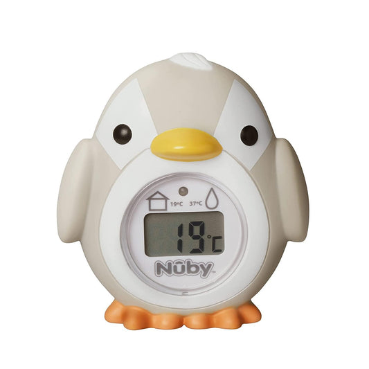 Nuby pingviiniga beebivanni- ja toatemperatuurinäidik, hall