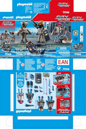 Playmobil City Action politsei eriüksuse mängukomplekt SWAT-sukeldujatega (71146)