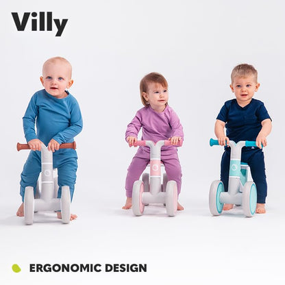 Lionelo VILLY tasakaaluratas 1–3-aastastele, 4 rattaga, türkiissinine