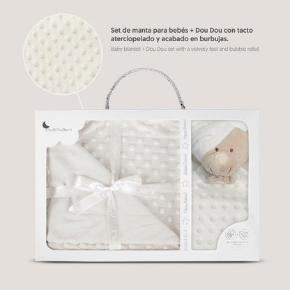 Interbaby beebitekk ja kaisukaru komplekt, 80 × 110 cm, kreem