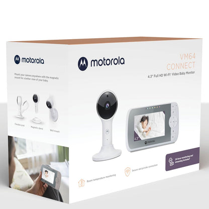 Motorola Nursery VM64 beebimonitor 4,3" ekraani ja WiFi-kaameraga