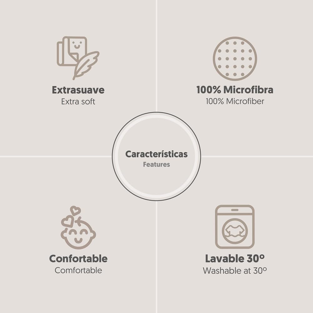 Interbaby Coralina 3-osaline beebivoodipesukomplekt, 50 × 80 cm, roosa, tähtede ja kuu mustriga