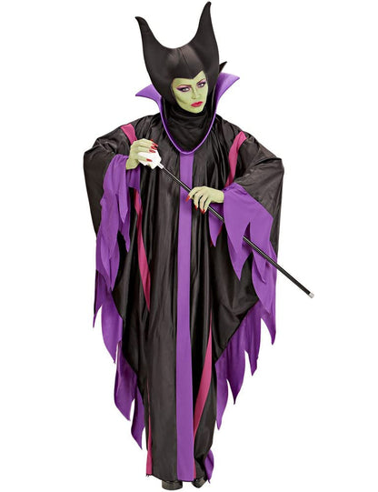 Maleficent costume for women, M-XL, dress and headpiece