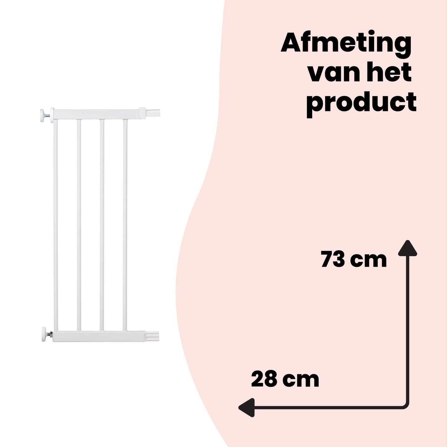 Safety 1st Easy Close metallist turvavärava 28 cm pikendus, valge