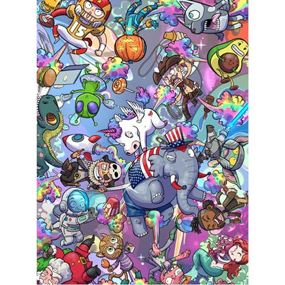 TAOZI&LIZHI funny 1000-piece puzzle "Rainbow Universe", for adults