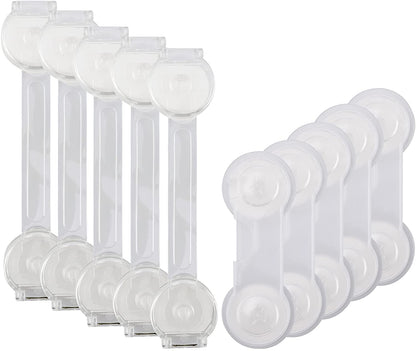 BillyBath transparent cabinet locks for child safety (10 pcs, 2 types)