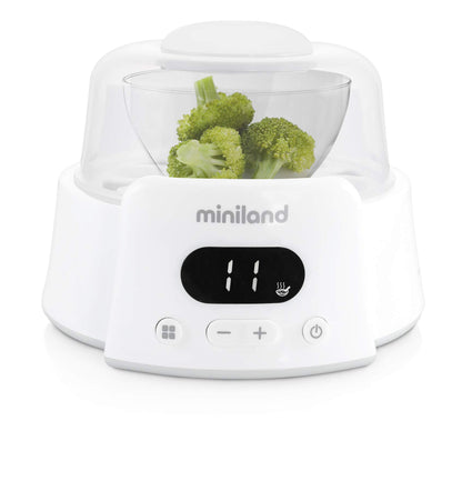 Miniland SUPER 6 – 6-ühes pudelisoojendaja, aurusterilisaator ja auruküpsetaja