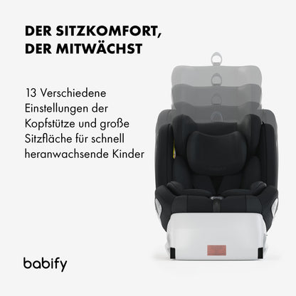 Babify Onboard 360° pöörlev turvatool, Isofix, i-Size 40–150 cm, must/tumehall