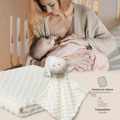 Interbaby beebitekk ja kaisukaru komplekt, 80 × 110 cm, kreem
