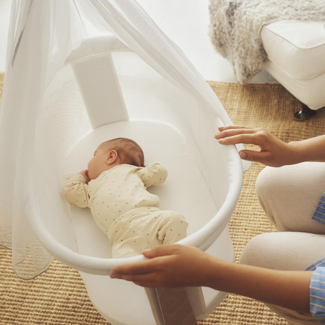 BabyBjörn Cradle häll vastsündinule, õrna vedruga õõtsumisega, valge, 0–6 kuud