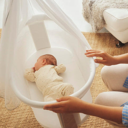 BabyBjörn Cradle häll vastsündinule, õrna vedruga õõtsumisega, valge, 0–6 kuud