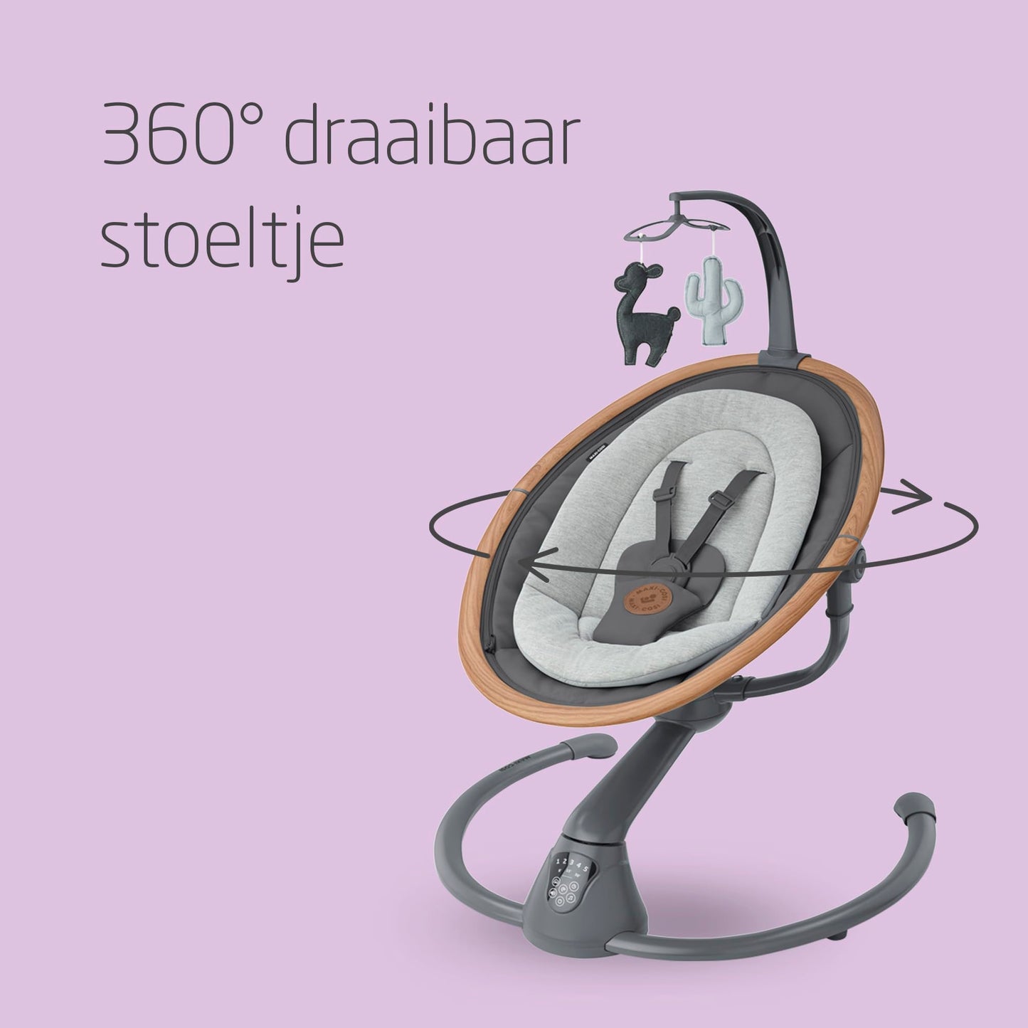 Maxi-Cosi Cassia elektriline beebikiik, 0–6 kuud, 9 kg, 360° pöörlev iste, Essential Graphite